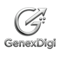 The chrome logo with name of the best digital marketing agency -GenexDigi.